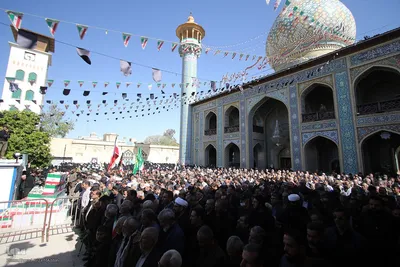 آیین وداع و تشییع پیکرهای مطهر ۱۱ شهید جنگ رمضان در شیراز