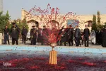 اهتزاز پرچم حرم حضرت اباعبدالله الحسین(ع) در شیراز