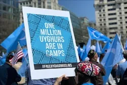 Manifestation à Washington de soutien aux musulmans chinois