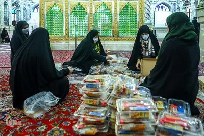 مراسم جشن تکلیف 42 دختر در امامزاده پنج تن لویزان