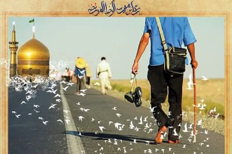 کاروان پیاده‌روی محبان‌الرضا(ع) زرند به پابوس امام هشتم رفتند