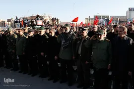 چهره ها در مراسم خاکسپاری شهید س‍پهبد قاسم سلیمانی/ کرمان