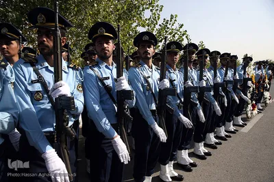 تشییع پیکرهای مطهر دو شهید گمنام دفاع مقدس در شهرک آسمان پایگاه یکم شکاری مهرآباد