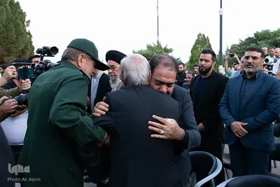 استقبال از پیکر مطهر سردار شهید نیلفروشان در فرودگاه اصفهان