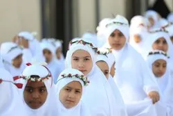 Mga Babaing Iraqi Dumalo sa Pagdiriwang ng Takleef sa Karbala