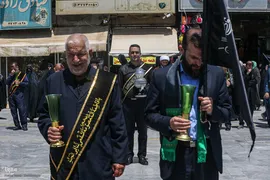 دسته عزا خادمان حرم مطهر بانوی کرامت در رثای امام جواد(ع)//////قم///