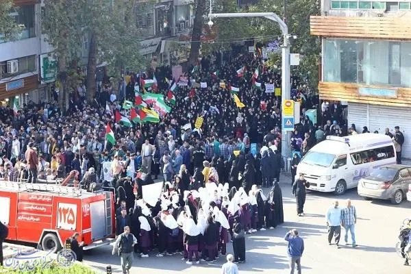 راهپیمایی ضد صهیونیستی مردم شهرستان ساری