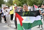 People Holy Rally in Central Budapest to Voice Support for Palestine