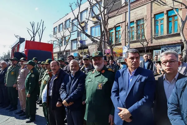 تشییع پیکر شهید خلبان«مهدی فیروزمند» در تبریز