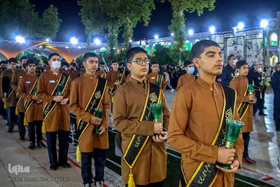 آئین شام غریبان امام رضا(ع) در حرم مطهر شاهچراغ(ع)