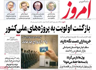 صفحات نخست روزنامه‌های چهارشنبه ۱۳ خرداد ۱۴۰۵