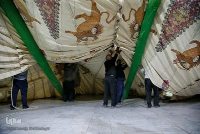 برپایی خیمه عزا در امامزاده موسی مبرقع(ع)
