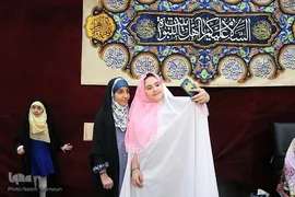 جشن روز دختر با حضور خدام حرم مطهر رضوی در مسجد جوادالائمه اهواز