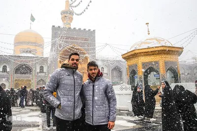 بارش اولین برف زمستانی در مشهد ـ حرم رضوی
