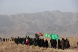 عکس | آئین ورود نمادین کاروان اسرای کربلا به شهر شام