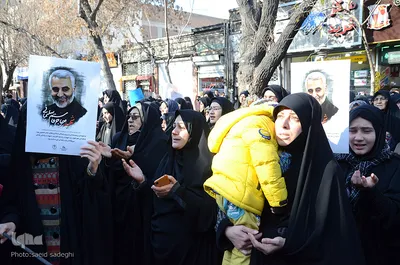 راهپیمایی مردم تبریز در پی شهادت سردار سپهبد شهید قاسم سلیمانی