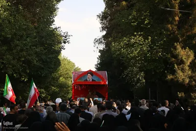 مراسم تشییع پیکر شهیدان مصطفی امینی و عبدالحسین شیخ‌کوپایی