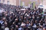 آئین وداع با پیکر شهید عبدالله اسکندری در شهرستان خرامه