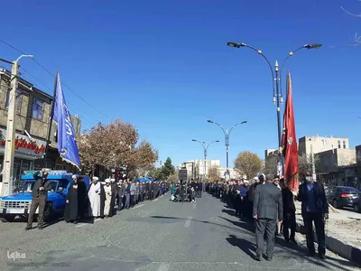 مراسم عزاداری خیابانی شهادت حضرت زهرا(س) در اهر