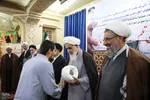 عمامه گذاری طلاب در روز میلاد امام حسین(ع)