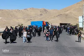 آیین پیاده‌روی جاماندگان اربعین حسینی در زنجان