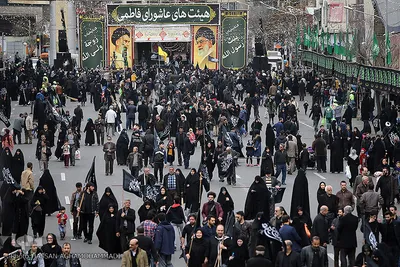 تجمع بزرگ عزاداران فاطمی در میدان هفت تیر