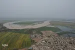 تصاویر هوایی از رودخانه کارون و منطقه سیل‌زده بامدژ