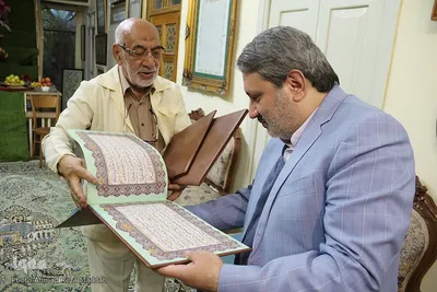 دیدار مدیرعامل قرآنی ایکنا با استاد «محمد نعمتی» کاتب قرآن