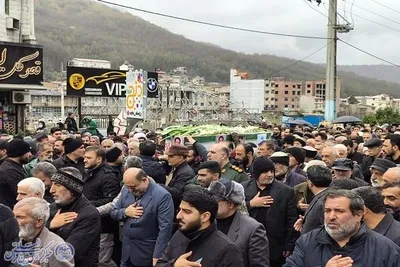 تشییع پیکر مطهر سرهنگ پاسدار شهید محمدمهدی باقری در شهر زیرآب سوادکوه