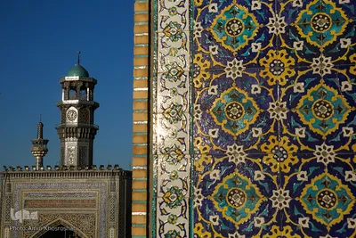 آئین تعویض پرچم گنبد حرم امام رضا(ع)