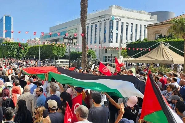 طالبت بتجريم التطبيع.. مسيرة حاشدة بتونس لدعم المقاومة الفلسطينية