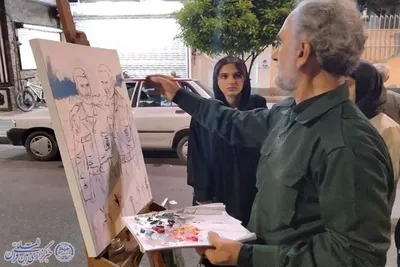 موج پنجاه و هفتمین شب اجتماع مردم  بابلسر  در  میدان شهدای بیت المقدس