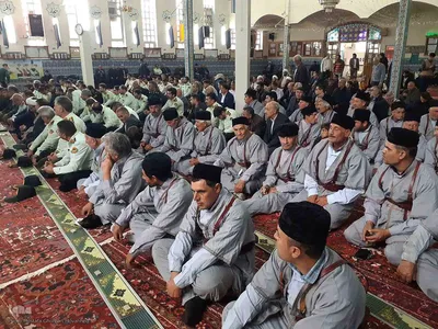 حضور سبزپوشان انتظامی در نماز جمعه اهر و گرامیداشت هفته انتظامی