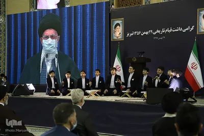 ارتباط تصویری مقام معظم رهبری با جمعی از مردم آذربایجان شرقی‎