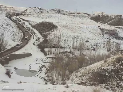 وضعیت راه های روستایی شهرستان اهر در روزهای سرد سال