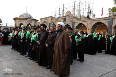 آیین تعویض پرچم امامزاده حسین (ع) قزوین