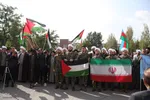 تجمع حوزویان و دانشگاهیان در اعتراض به حمله وحشیانه اسرائیل به بیمارستان غزه‎
