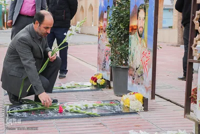 تجدید میثاق سرپرست جهاددانشگاهی استان مرکزی با شهدا/عکاس:طاها نظیری