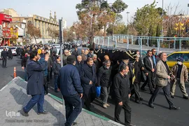 تشییع پیکر «حاج احمد فیاض» پیرغلام اهل‌بیت(ع)