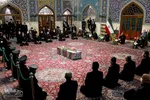 مراسم وداع با پیکر شهید محسن فخری‌زاده در حرم مطهر رضوی
