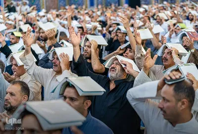 مراسم احیای شب بیست‌و‌سوم ماه مبارک رمضان، در حرم نورانی امام حسین(ع) و بین الحرمین در کربلای معلی