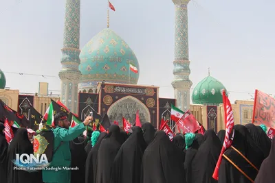 زائران و مجاوران در مسجد مقدس جمکران جهت عرض تسلیت به امام زمان