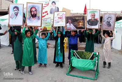 مراسم تعزیه خوانی در جوار امام زادگان باقریه بیرجند
