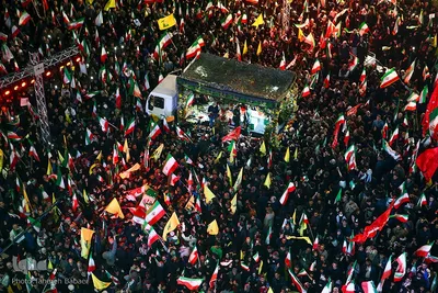 تشییع پیکر سردار شهید حاج مجید خادمی در تهران