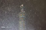 اولین برف زمستانی در قم