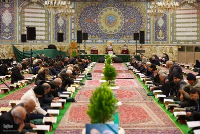 آیین جزءخوانی قرآن کریم در حسینیه رضوی اصفهان