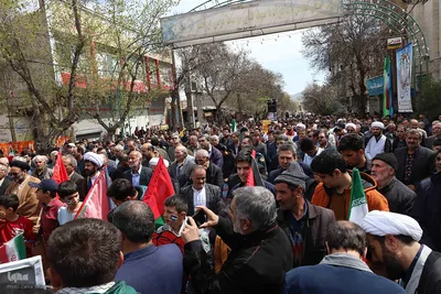 حضور پرشور مردم شهرستان اهر در راهپیمایی روز جهانی قدس