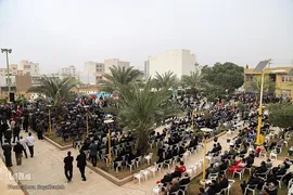 تشییع شهید گمنام در شرکت ملی حفاری
