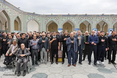 تشییع پیکر استاد وحید مجتهدزاده در حرم مطهر رضوی