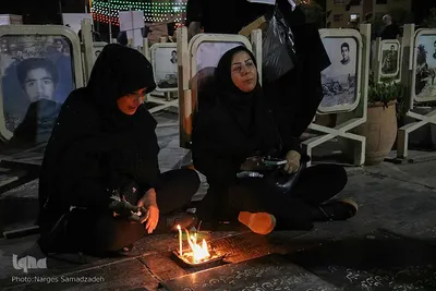 شام غریبان سیدالشهدا(ع) در گلستان شهدای اصفهان